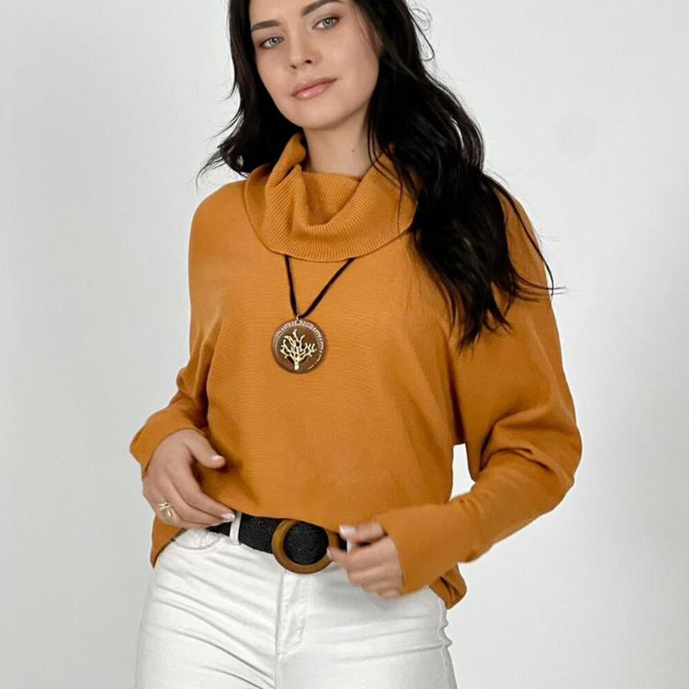 Sweater Spandex De Lana Cuello Alto image number 1.0