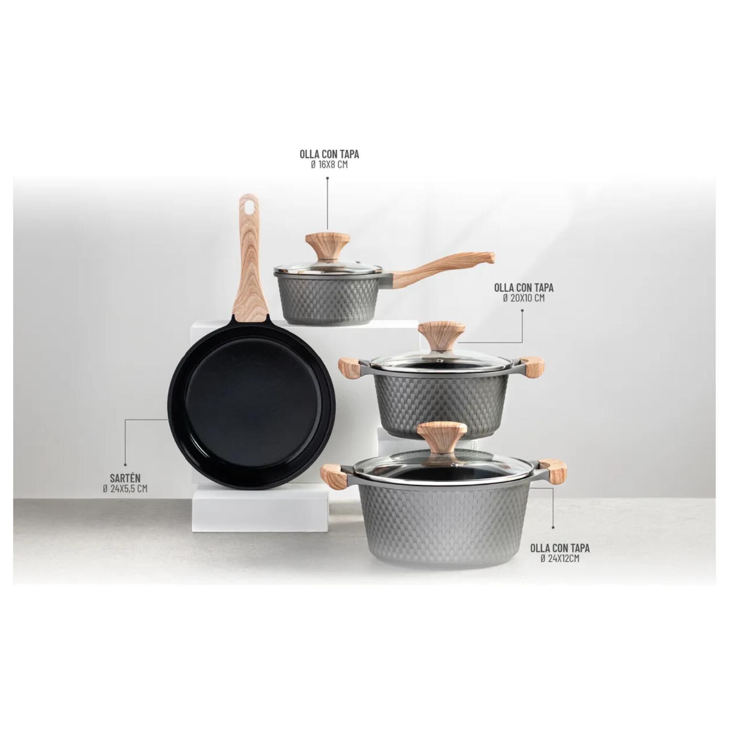 Set Ollas Cacerolas 7pcs Aluminio Fundido Th-mb07gm Thomas image number 3.0