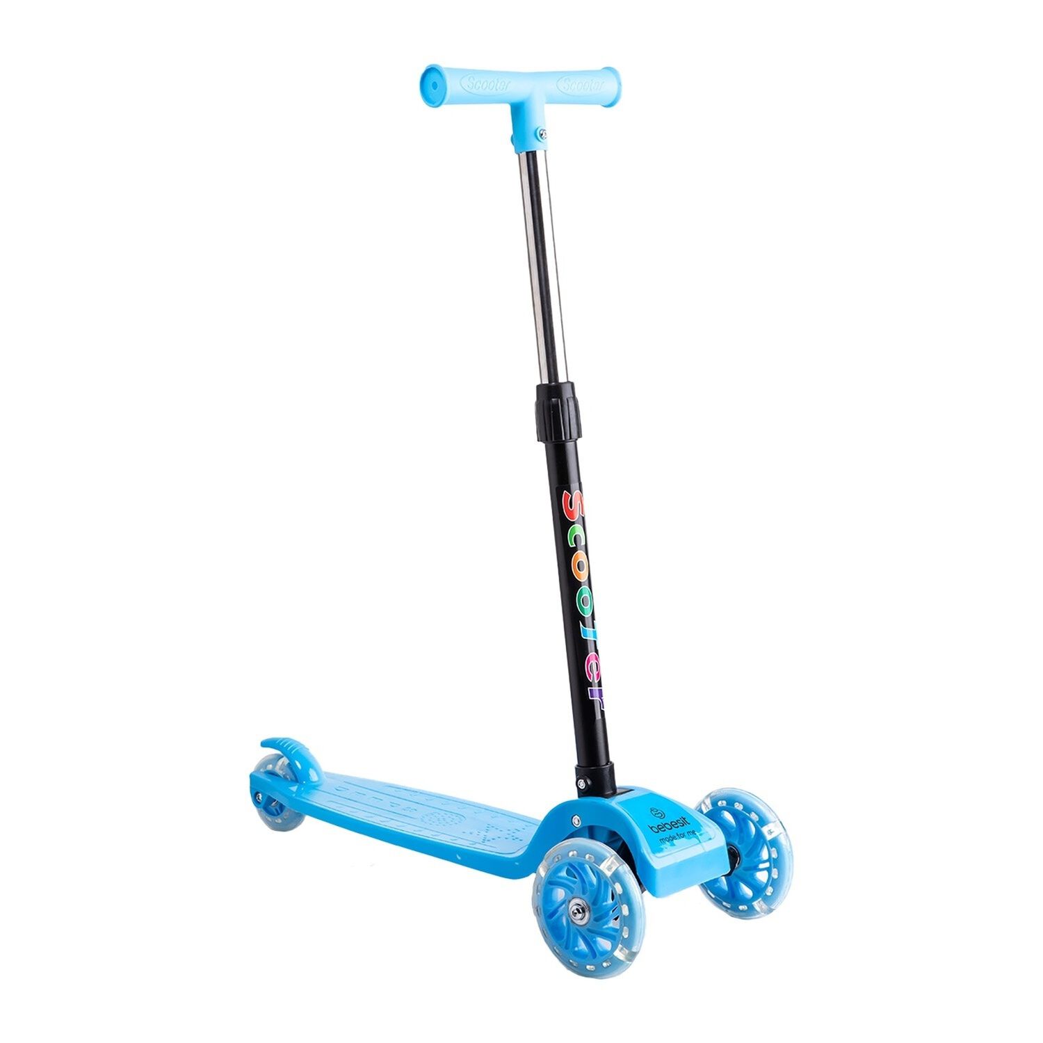 Scooter Monopat&iacute;n 2 En 1 Con Asiento Ni&ntilde;o Plegable Xt04 Azul image number 2.0