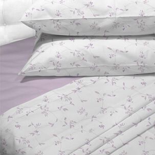 Sabana Andes 180 Hilos Estampada Enredadera Lila 2 Plazas
