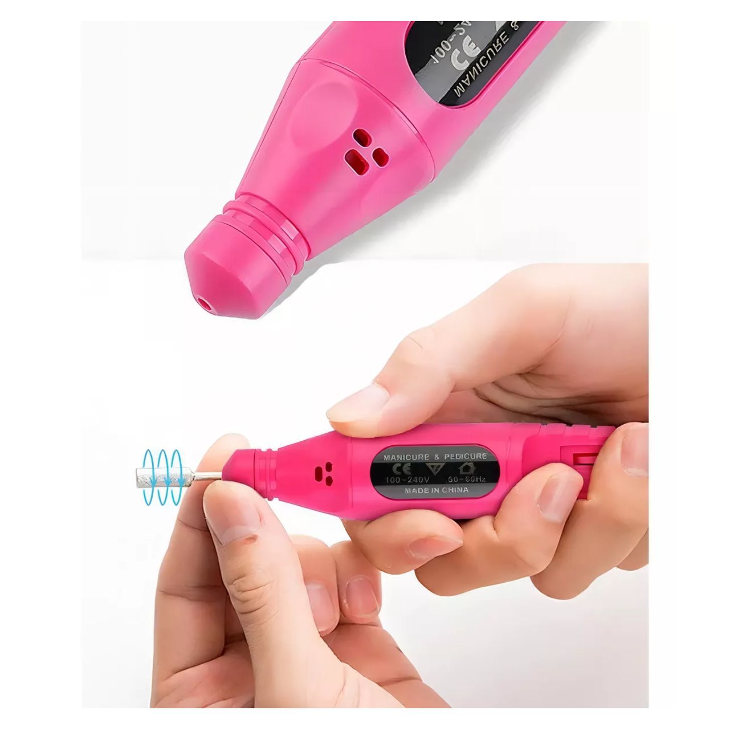 Limador De U&ntilde;as Torno El&eacute;ctrico 13cm Dise&ntilde;o Rosa image number 2.0