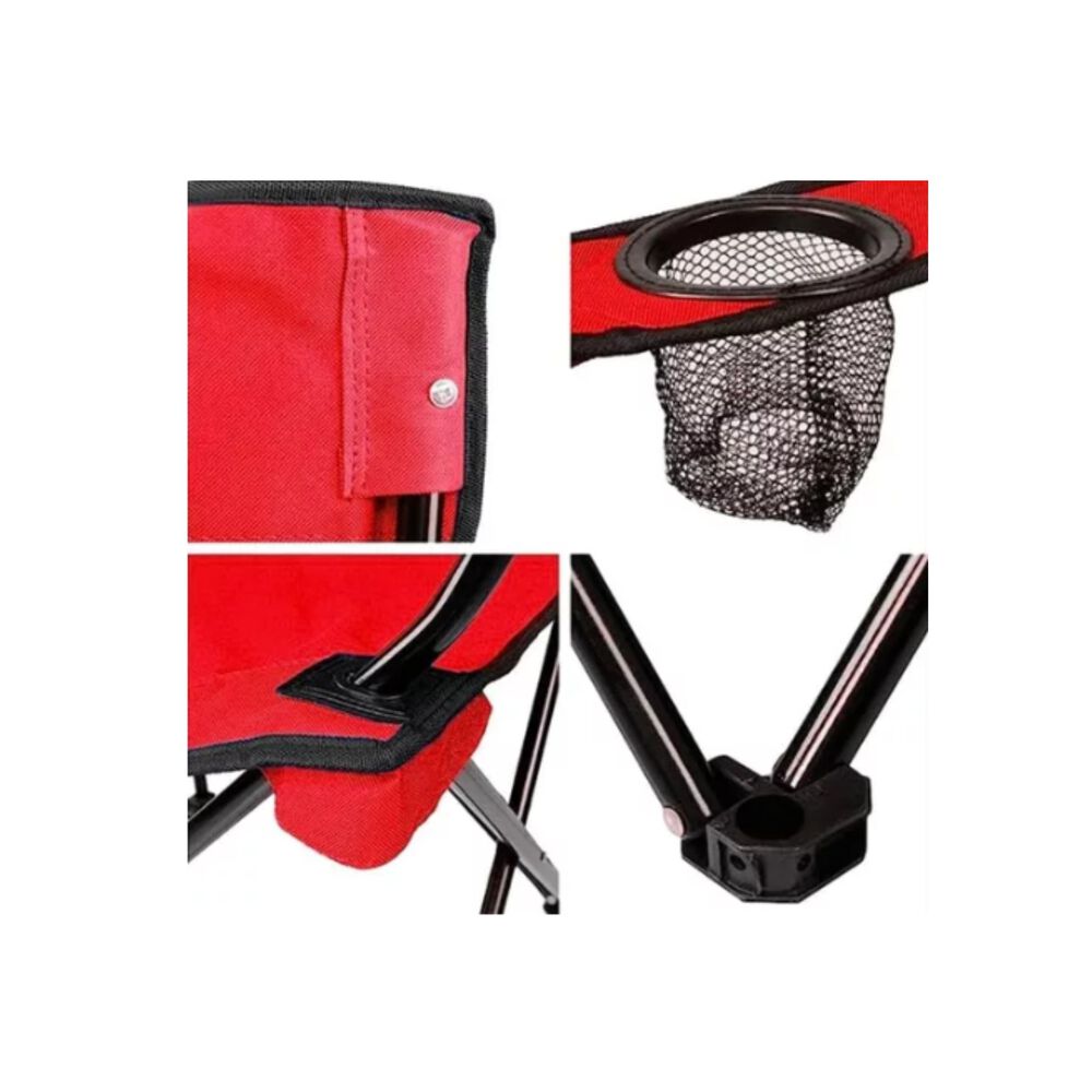 Silla Plegable De Playa Camping Pesca Picnic Con Porta Vaso image number 5.0