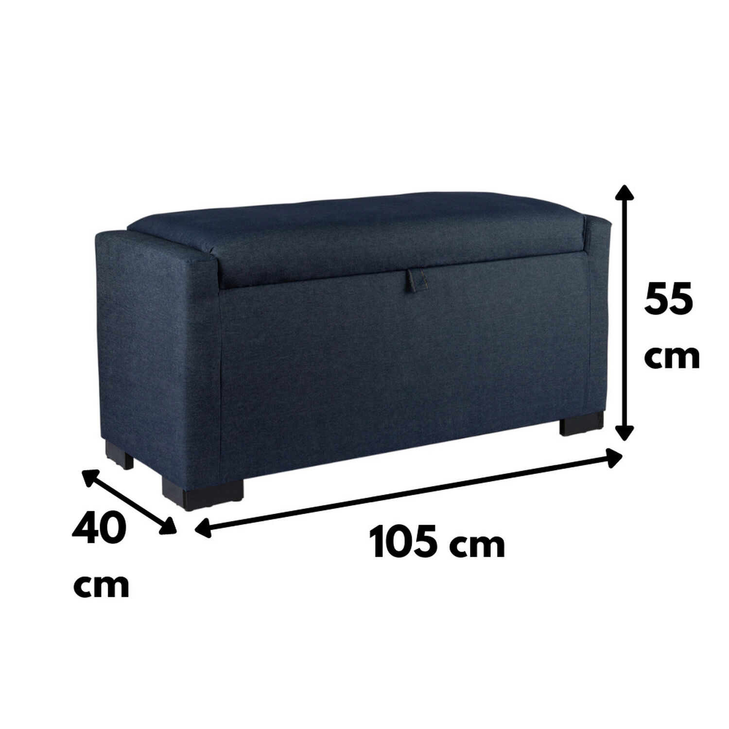 Banqueta Leyzy Jeans Con Ba&uacute;l 40x55x105 Cm M&aacute;xima Design image number 3.0