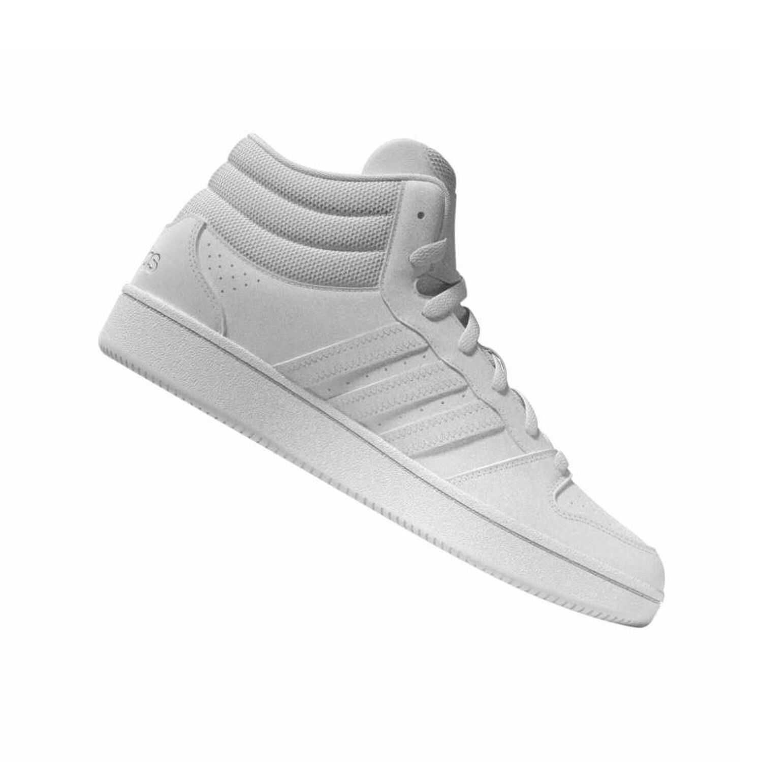 Zapatilla Basketball Hombre Adidas Hoops Mid Classic Blanco image number 8.0