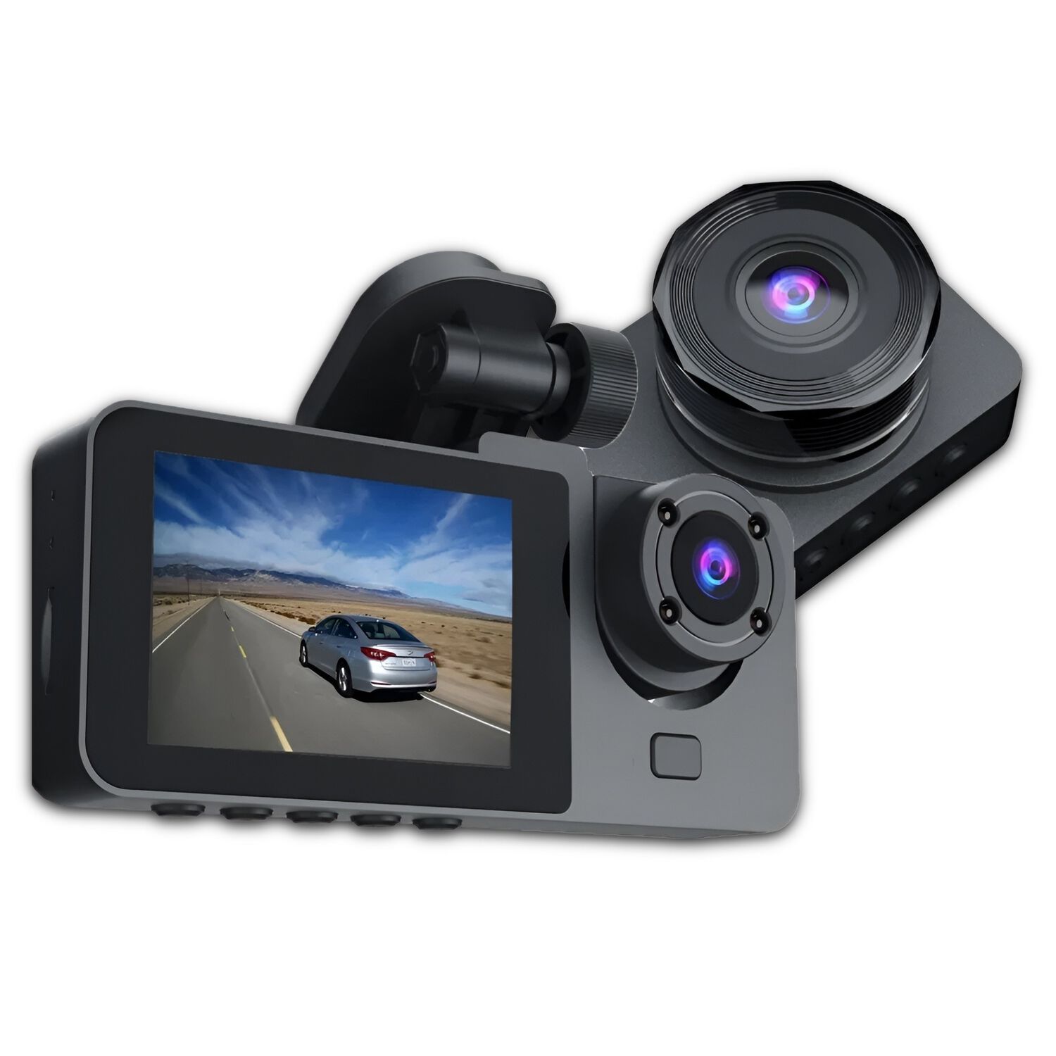 Dashcam Fhd Con Visi&oacute;n Nocturna Dual C&aacute;mara - Dvr Automotriz image number 1.0
