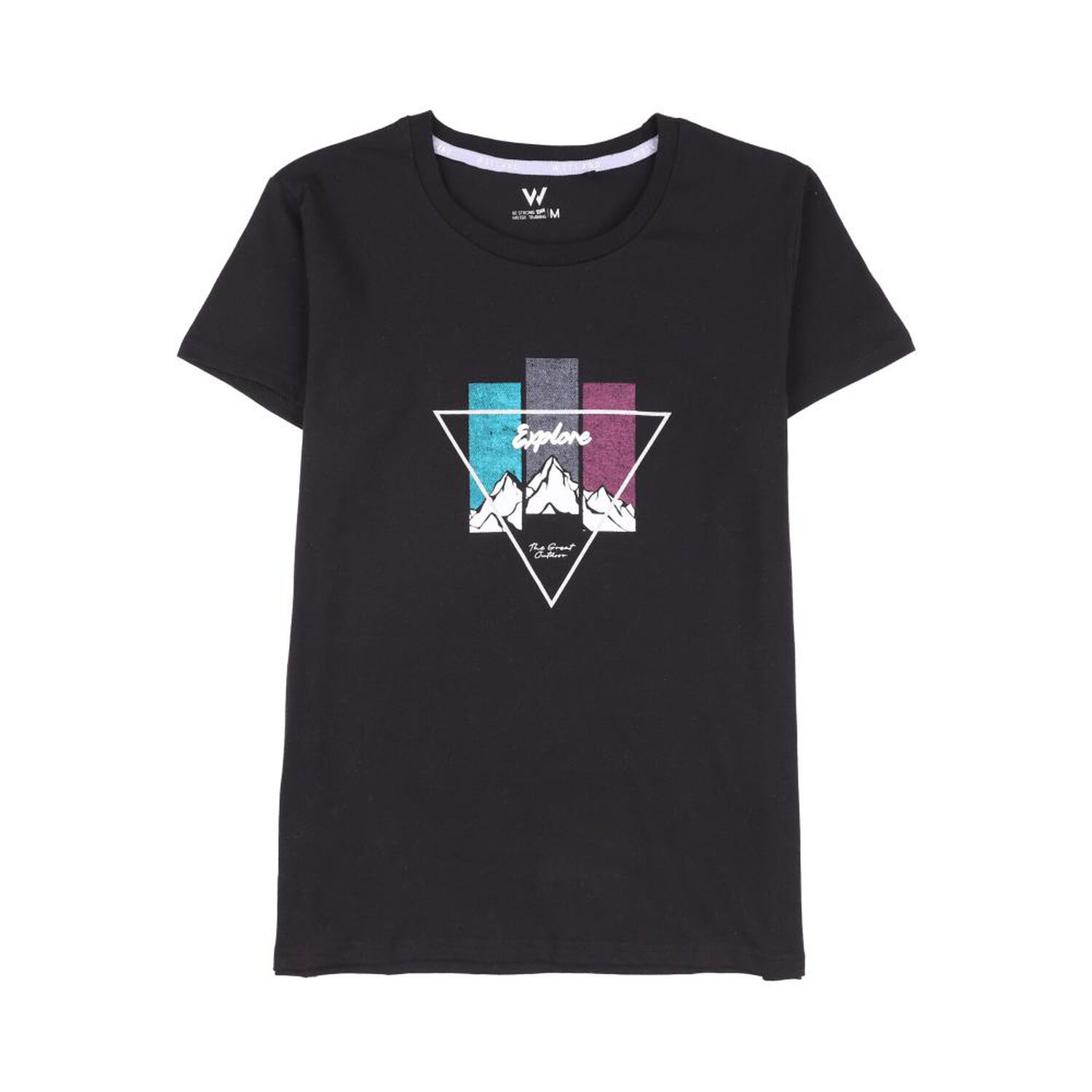 Polera Deportiva Manga Corta Estampado Mujer Wetland image number 0.0
