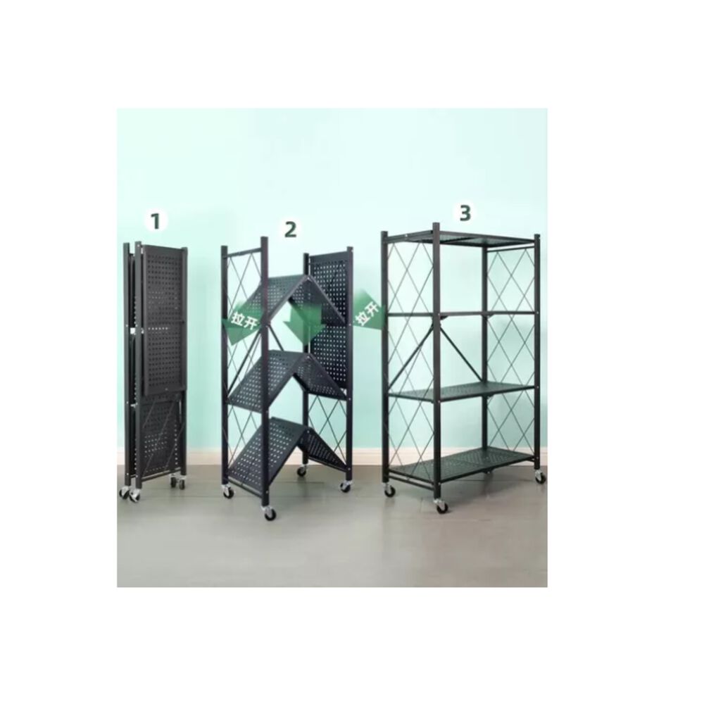 Estante Plegable Con Ruedas Multiuso Almacén Acero 5 Niveles image number 3.0