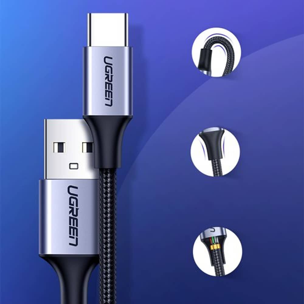 Cable Ugreen Usb Tipo C De Nailon Trenzado Usb A A Usb C 2 Metros image number 1.0