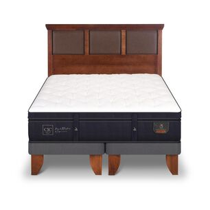 Cama Europea Cic Super Premium / 2 Plazas / Base Dividida + Respaldo