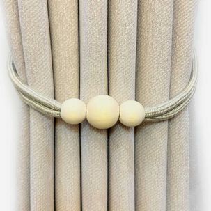 Pack De 02 Sujetadores Magn&eacute;ticas Para Cortinas Beige