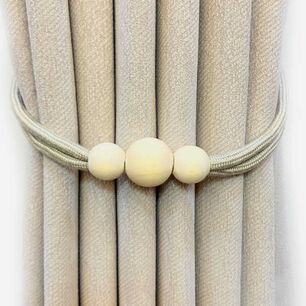 Pack De 02 Sujetadores Magn&eacute;ticas Para Cortinas Beige