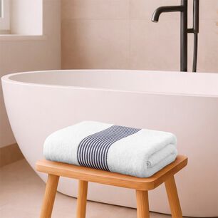Toalla De Ba&ntilde;o Cuerpo Mav Nautica Home 100% Algod&oacute;n Suave 76x137cm Azul