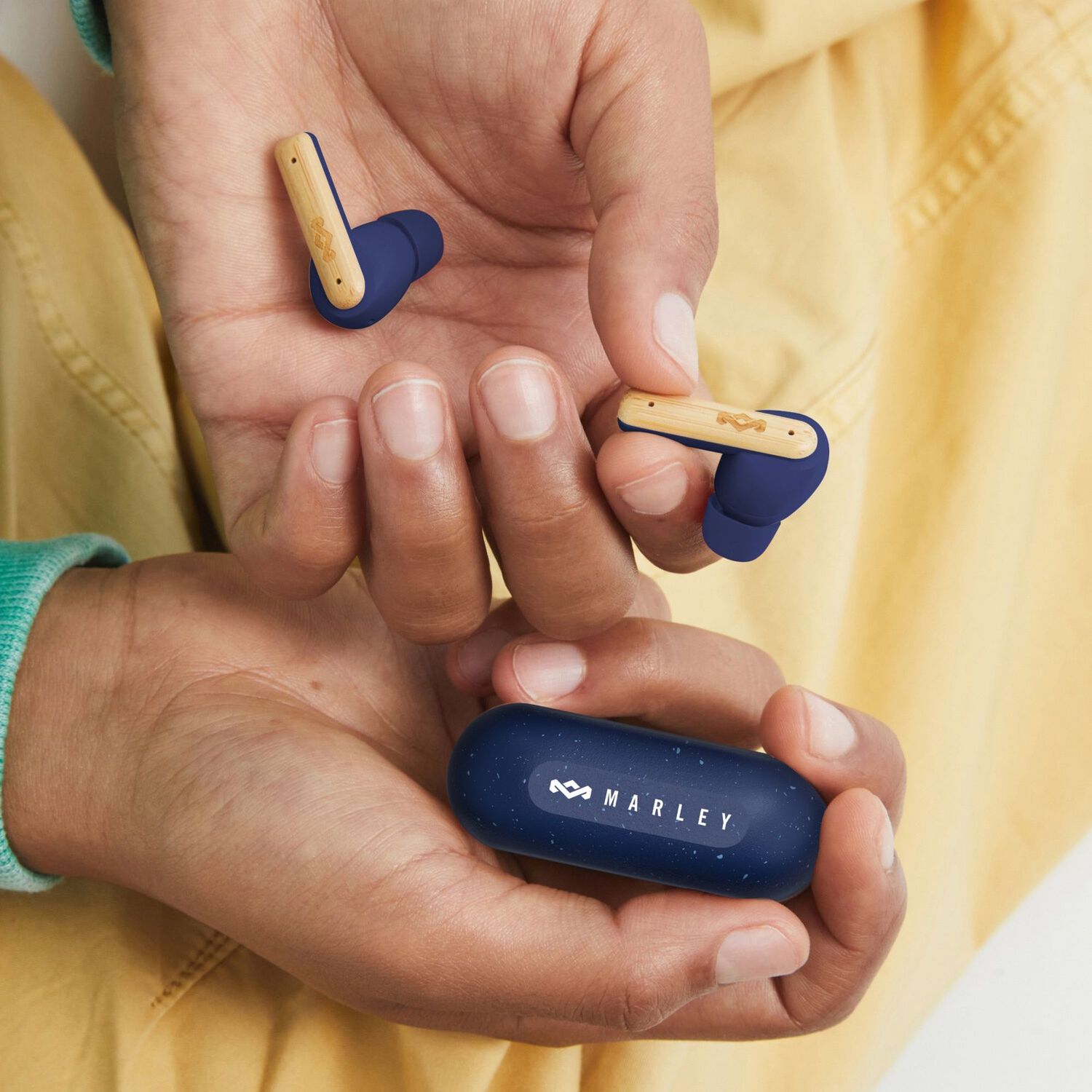 Aud&iacute;fonos Bluetooth True Wireless Little Bird Blue Marley image number 5.0
