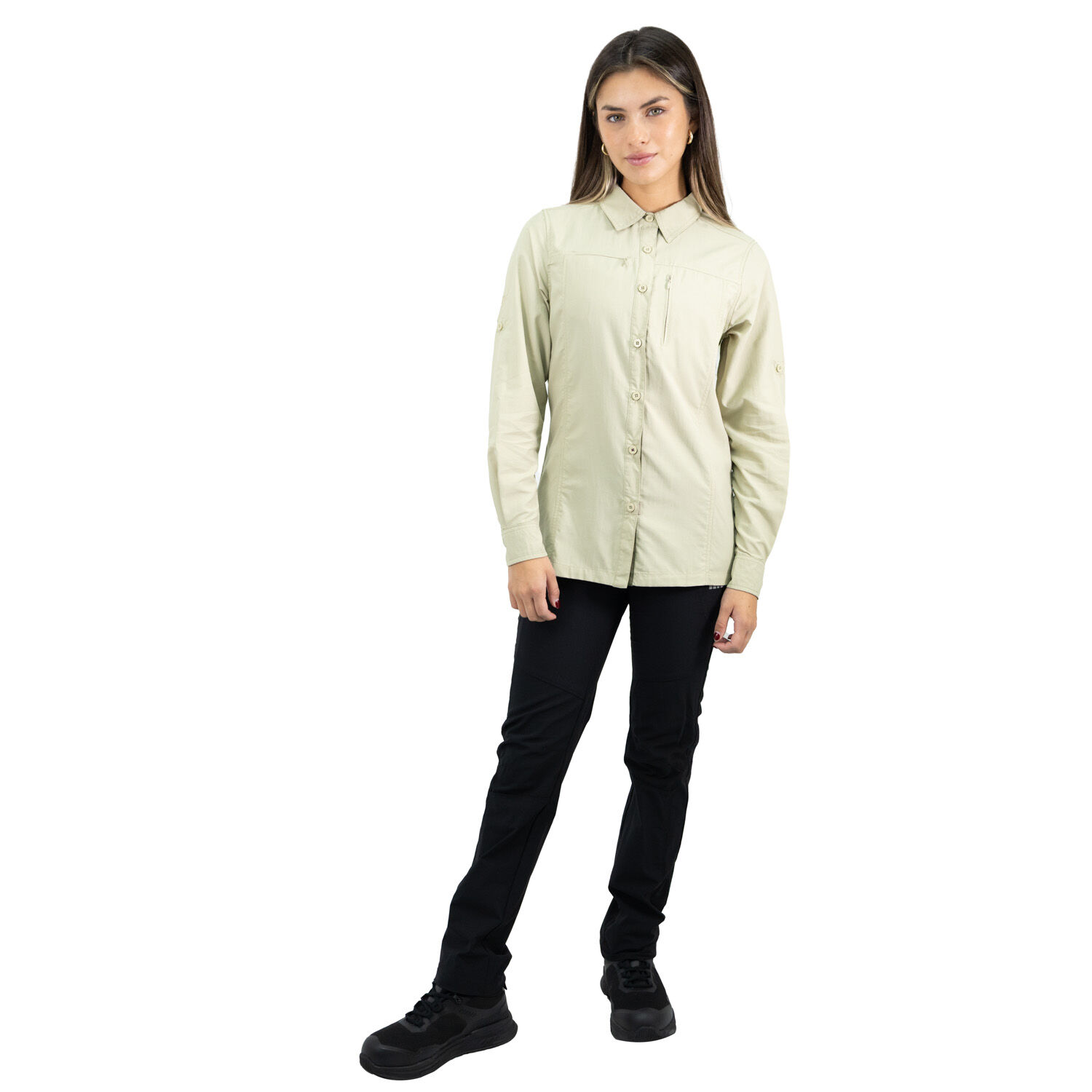 Camisa Hw Arizona Mujer Beige image number 4.0
