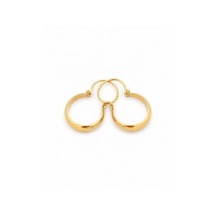 Aros Argolla Bote 2,3cm Largo N3 Oro 18k 2.40gr Mujer Regalo Dorado