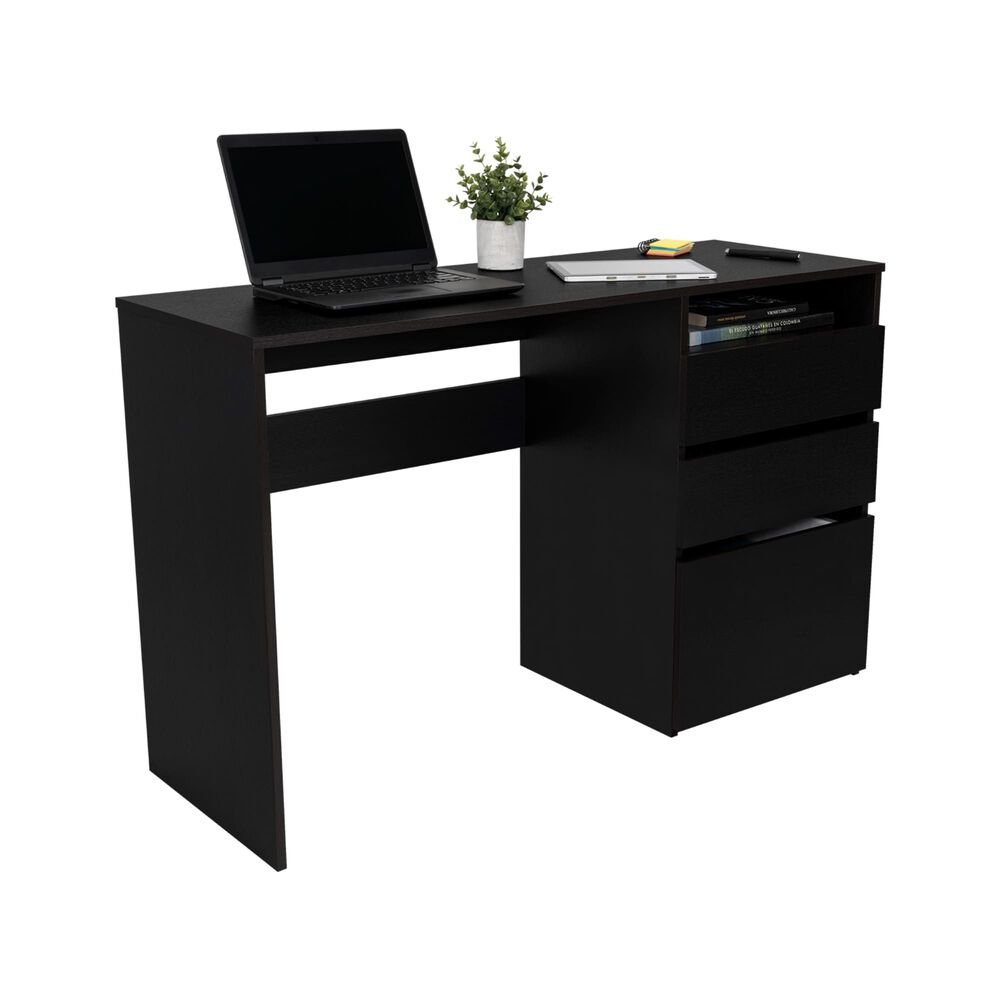 Escritorio 3 Cajones Fm-049n - Negro image number 2.0