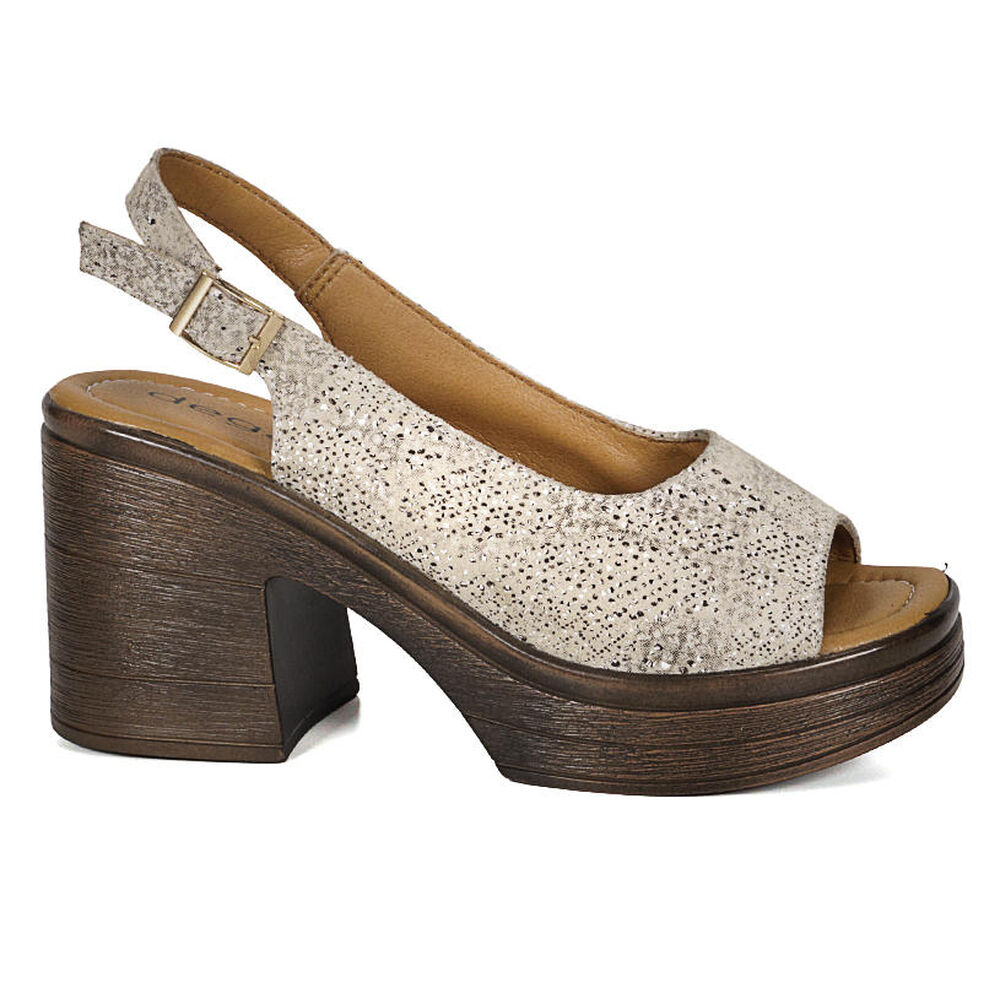 Sandalia Cuero Yanil Beige Print image number 0.0