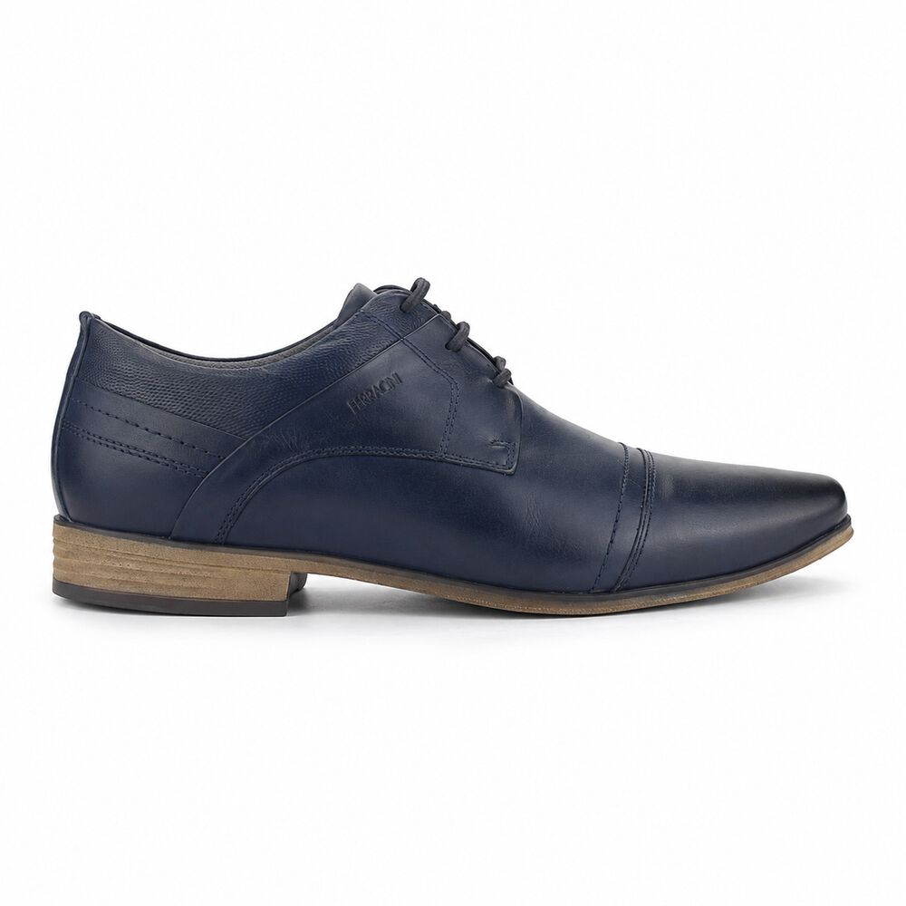 Zapato Ferracini Hombre 6065 Derby Azul Marino Casual image number 0.0