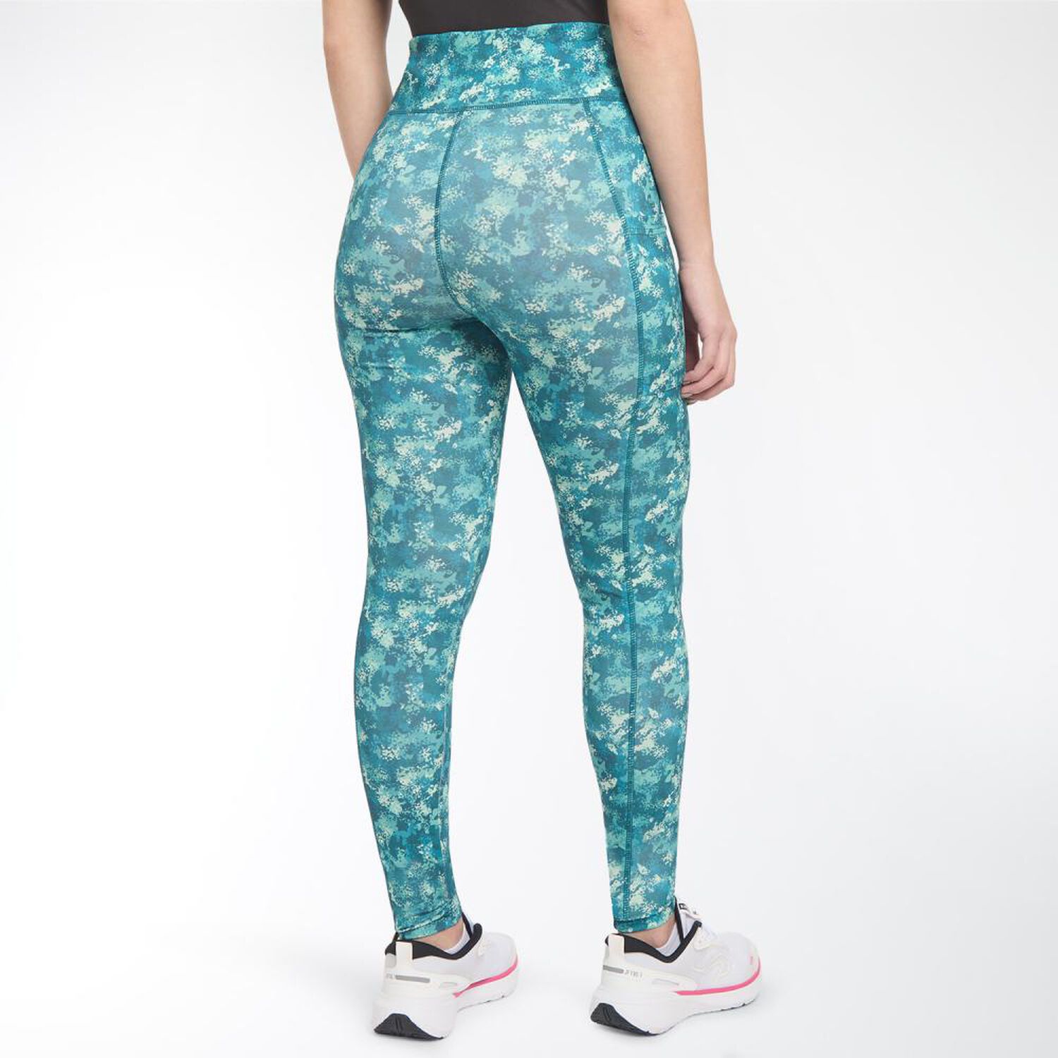 Calza Deportiva Larga Tiro Medio Estampado Mujer Wetland image number 3.0
