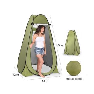 Carpa De Privacidad Pop Up Camping Ducha Vestidor Portatil Verde 120x190cm