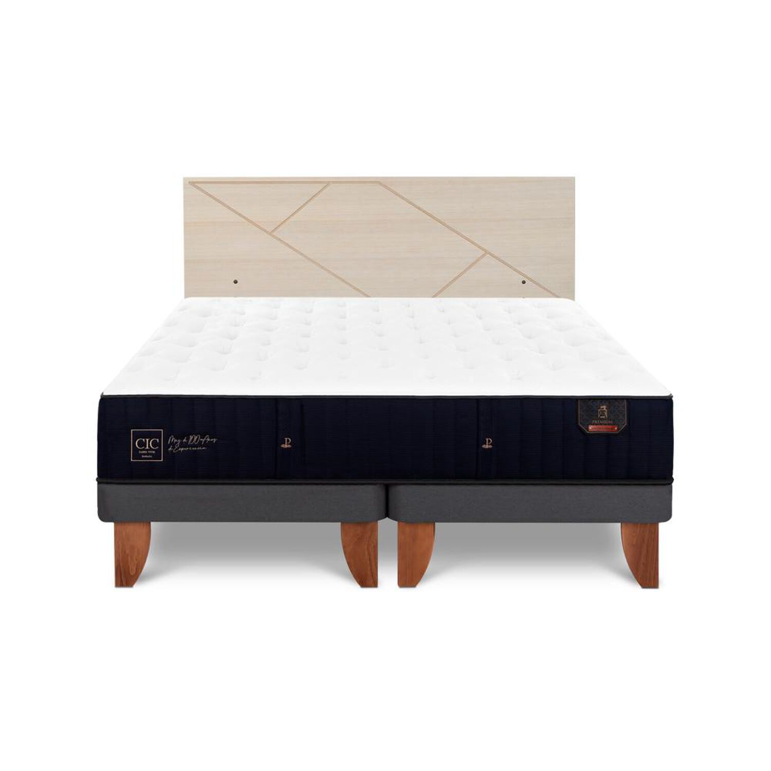 Cama Europea Cic Linea Premium / King / Base Dividida + Respaldo image number 0.0