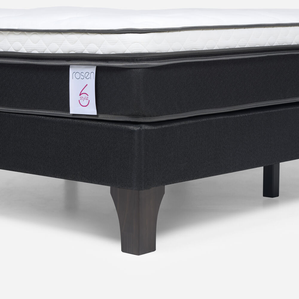 Cama Europea Rosen New Style 6 / 2 Plazas / Base Normal + Respaldo Rachel image number 4.0