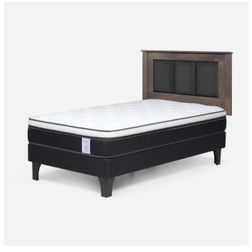 Cama Europea Rosen New Style 6 / 1 Plaza / Base Normal + Respaldo image number 8.0