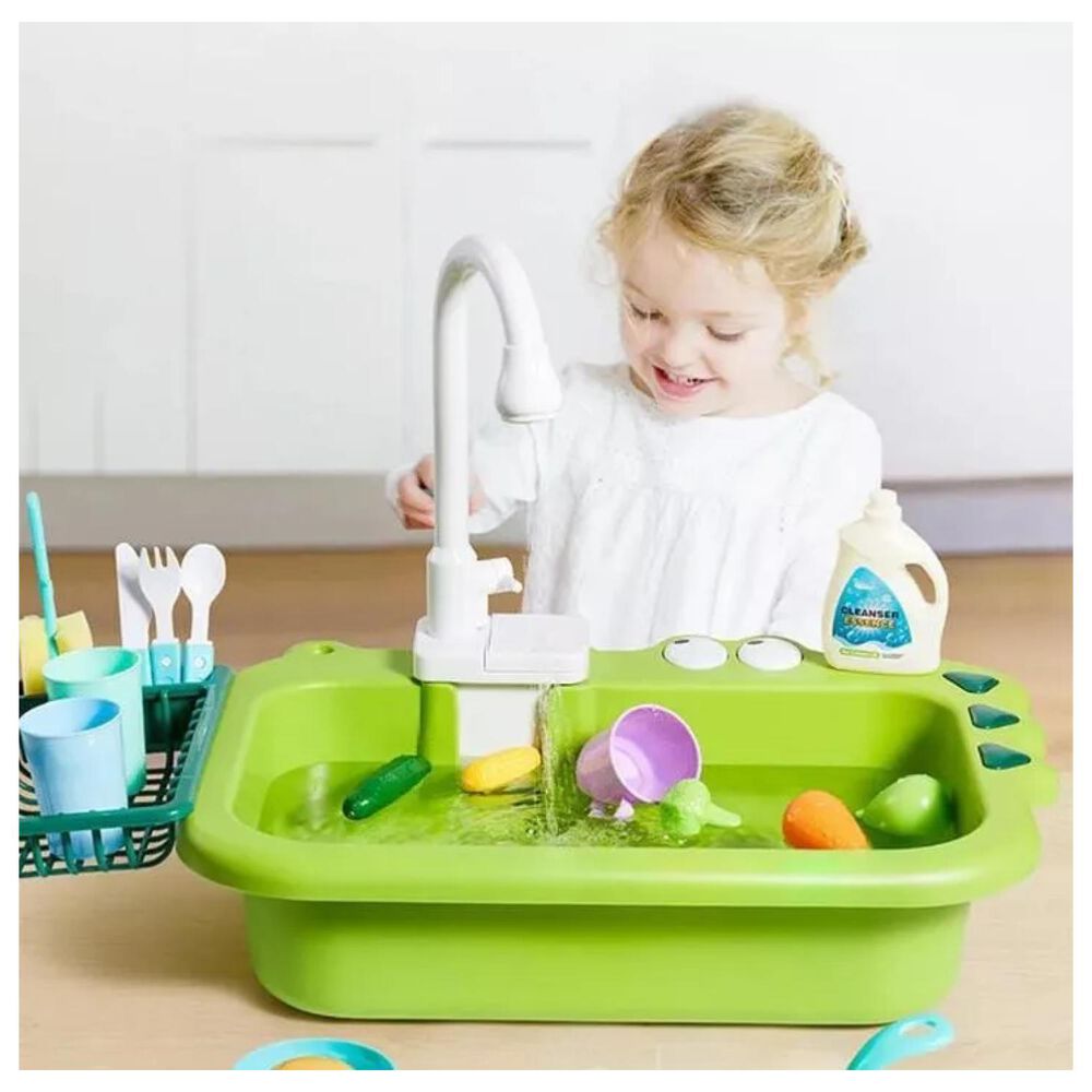 Juguete Fregadero Lavavajillas Con Accesorios Verde Infantil image number 1.0