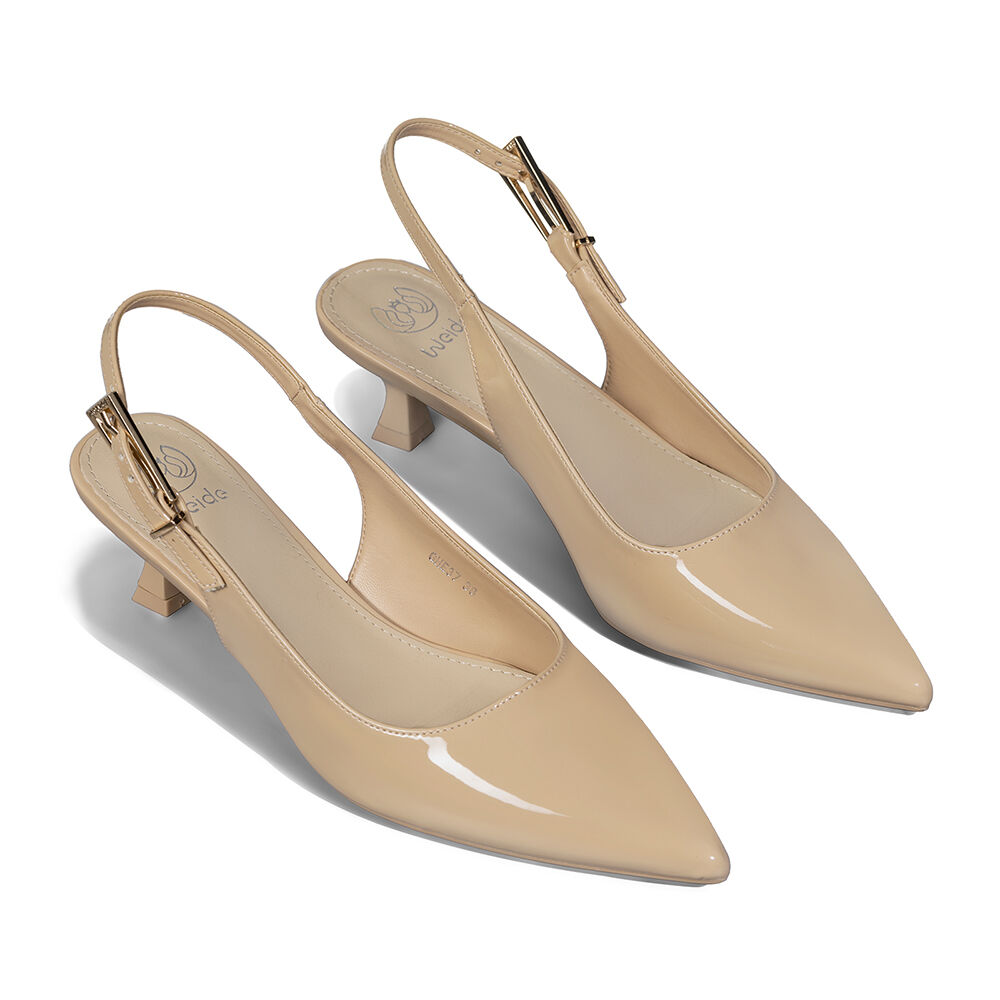 Zapato Taco Talón Abierto Simil Charol Mujer Weide Ghe37 image number 4.0