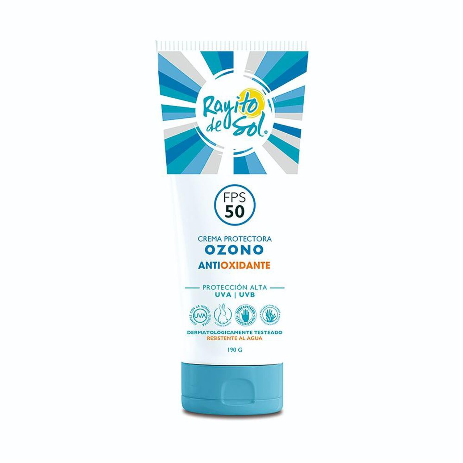Crema Protectora Rayito De Sol Ozono Antioxidante Fps 50 190 Gr image number 0.0
