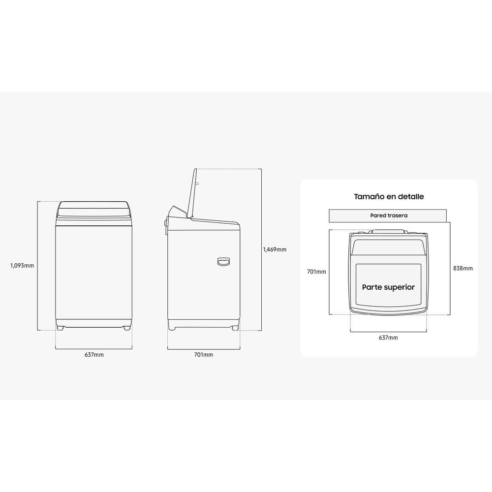 Lavadora Carga Superior 19 Kg Con Eco Bubble 2026 Grafito Grafito 19 Kg image number 10.0