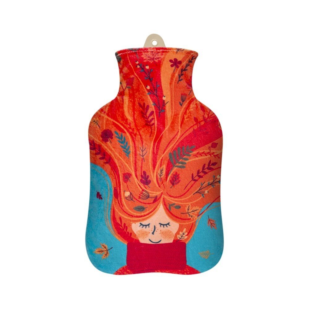 Guatero Thermicachile 1lt Dibujo Mujer Oto&ntilde;o Pelo Con Hojas image number 0.0