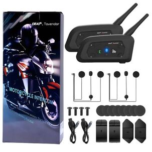 Intercomunicador V6pro Para Casco (2 Unidades)