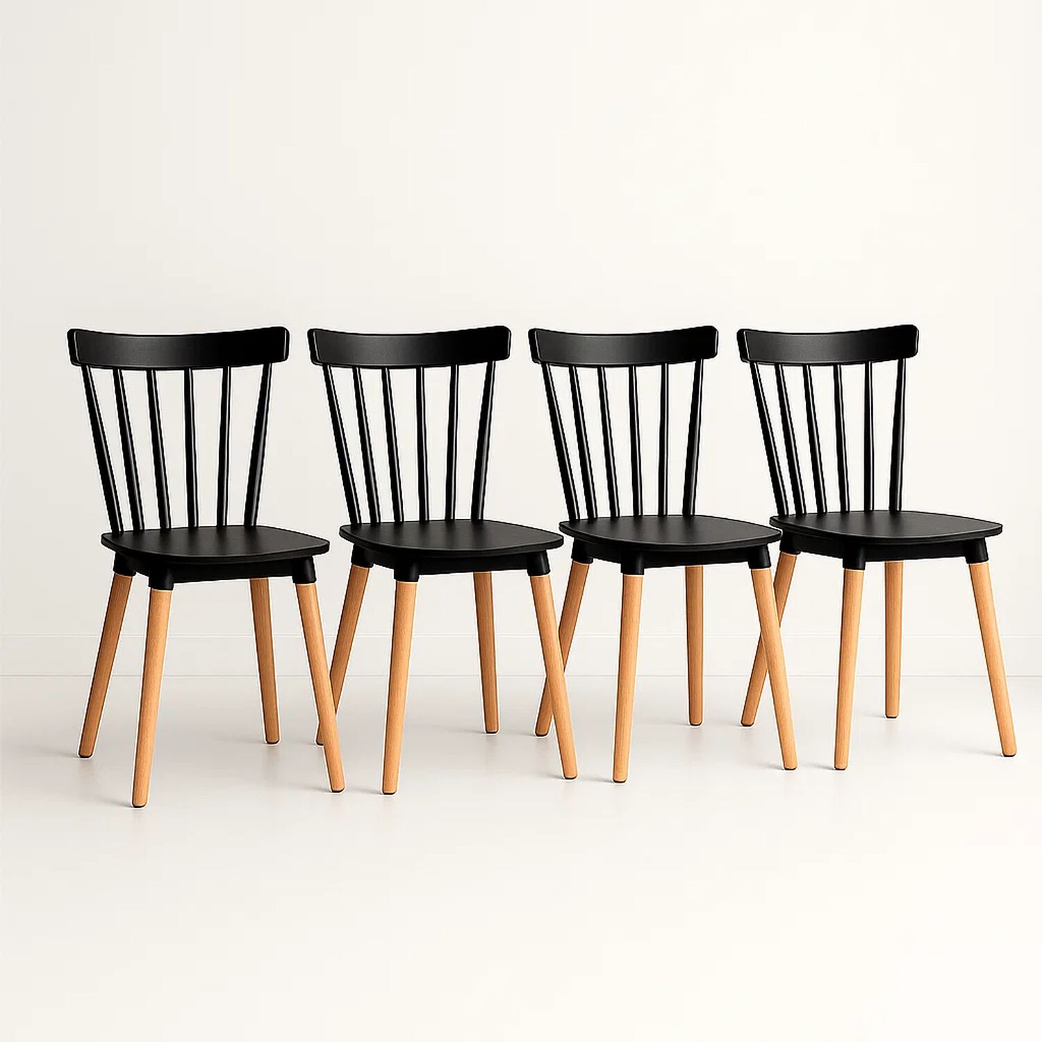 Pack De 4 Sillas Windsor Negras image number 0.0