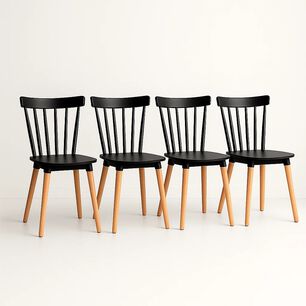 Pack De 4 Sillas Windsor Negras