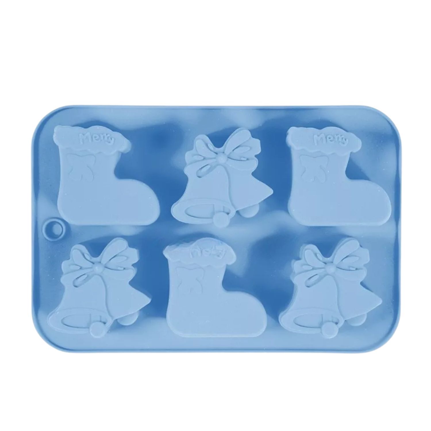Molde De Silicona Para Queques Tortas Botas Campanas Azul image number 2.0