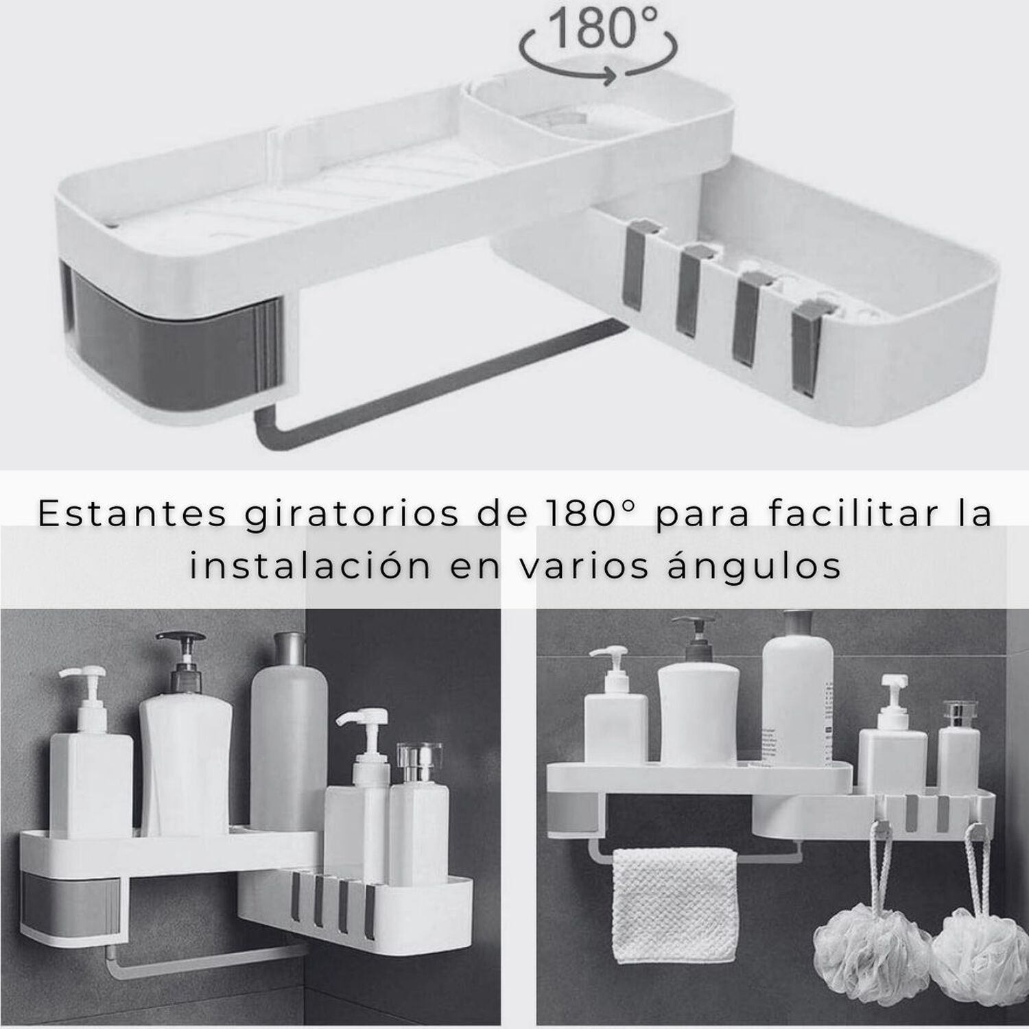 Organizador Esquinero Ajustable Multiuso Para Ba&ntilde;o Y Cocina image number 3.0