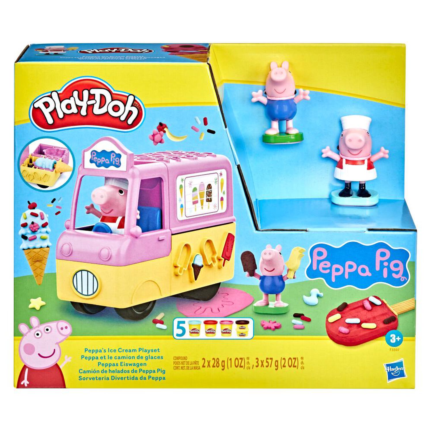 Set Masas Play Doh Peppa Pig Cami&oacute;n De Helados image number 0.0