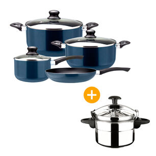 Batería De Cocina Marmicoc Slide / 7 Piezas + Olla A Presión Marmicoc Alumax / 8 Litros