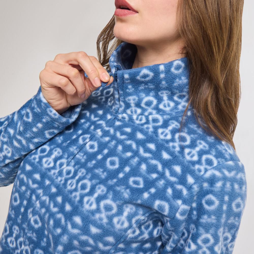 Polerón Polar Full Print Cuello Alto Mujer Geeps image number 4.0