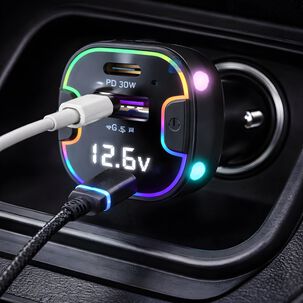 Cargador Auto 75w Multipuerto Pd Qc + Cable - Ps