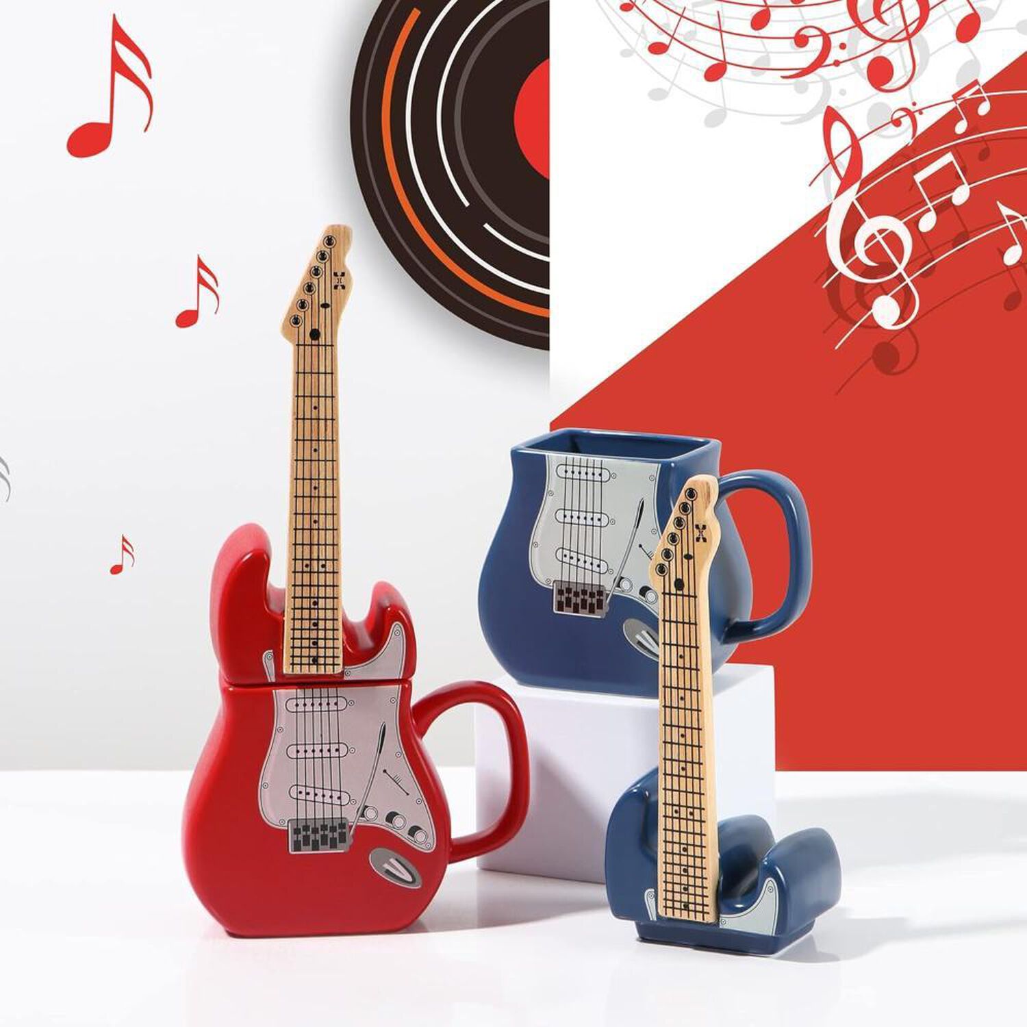 Tazon Ceramica 3d Xl Guitarra Music Guitar Mug image number 6.0