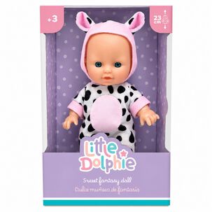 LITTLE DOLPHIE Muñeca Bebé Perfumada Tamaño 23cm Con Pijama De Vaca - Ps
