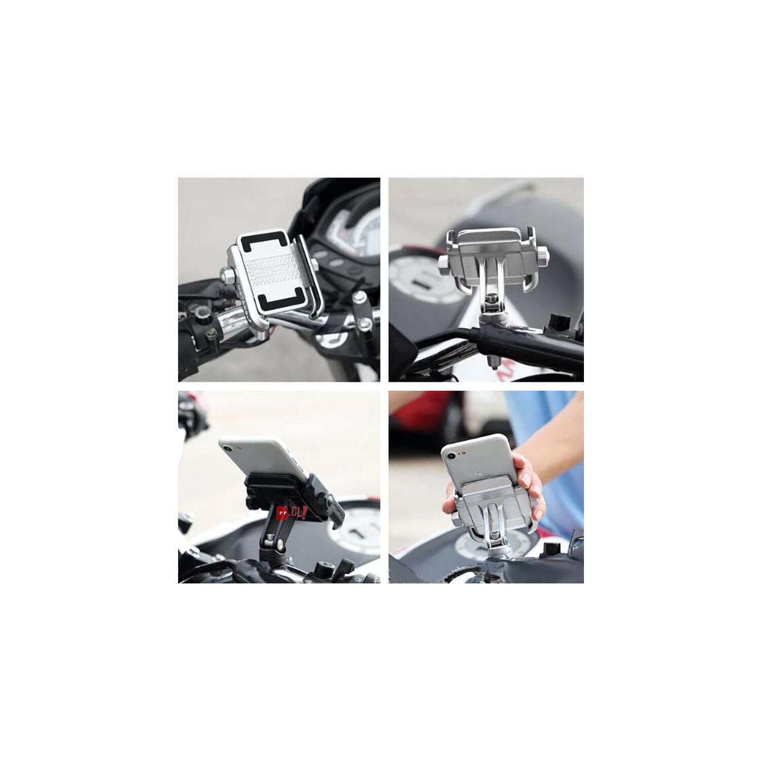 Soporte Celular Para Moto Met&aacute;lico Rotaci&oacute;n 360 - Ps image number 1.0