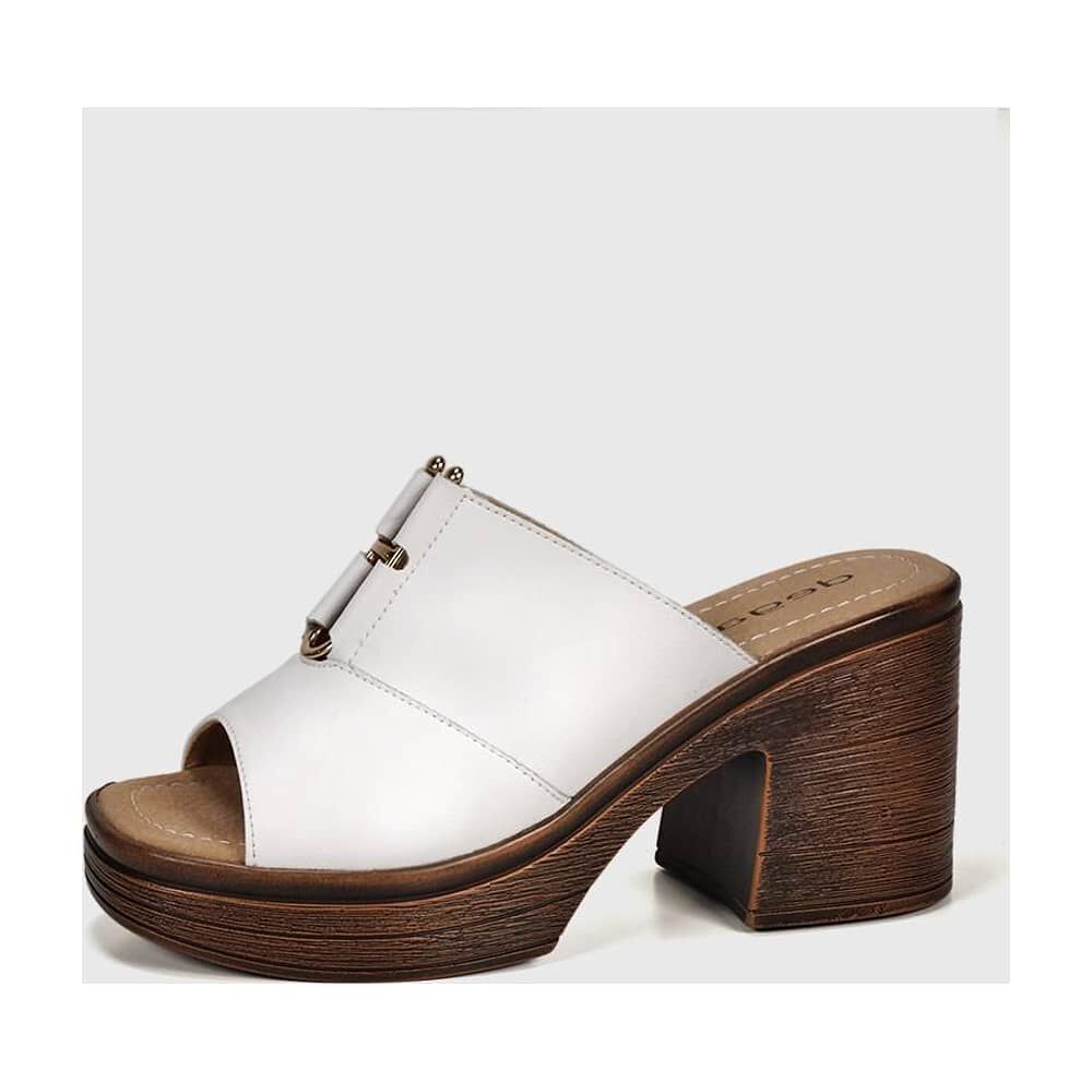 Sandalia Cuero Wilany Blanco image number 0.0