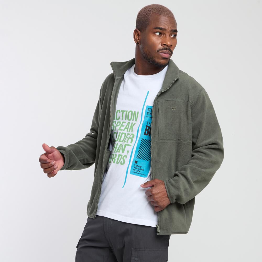 Polerón Deportivo Liso Regular Cuello Alto Hombre Wetland image number 2.0