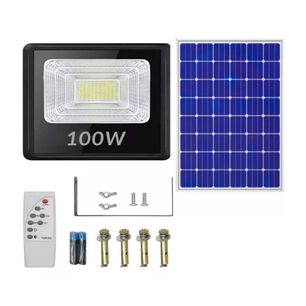 Foco Led Con Panel Solar 100w Montable Ajustable