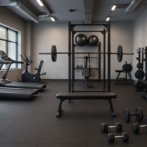 Piso De Goma 100x100 Cm 25 Mm