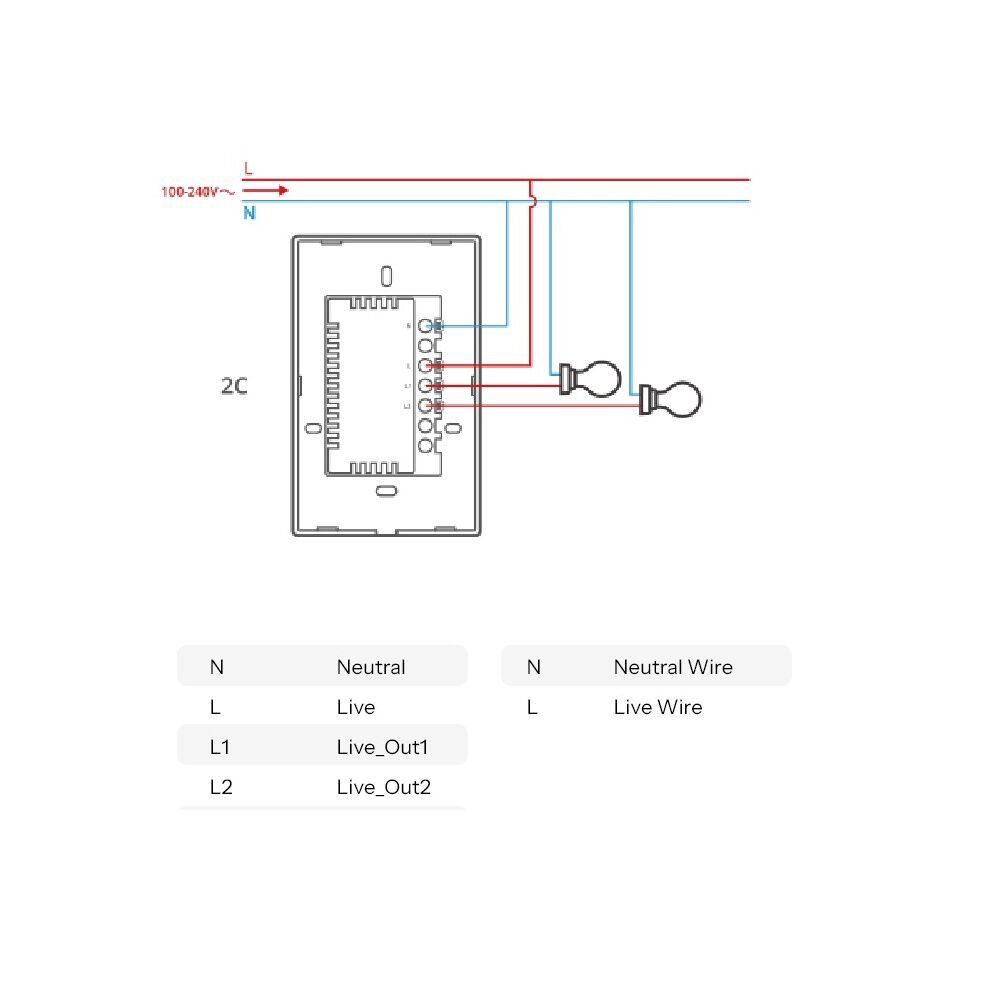 Interruptor Wifi Touch Sonoff Txgen2 De 2 Canales Con Matter image number 5.0