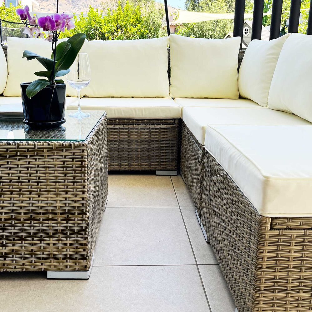 Living Terraza Modular Fresno Caramelo 5 Personas Con Cajones image number 2.0